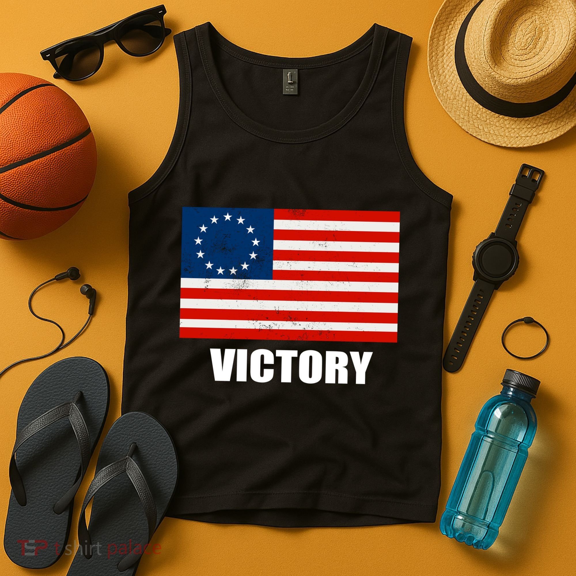Betsy Ross American Victory Flag Tank Top