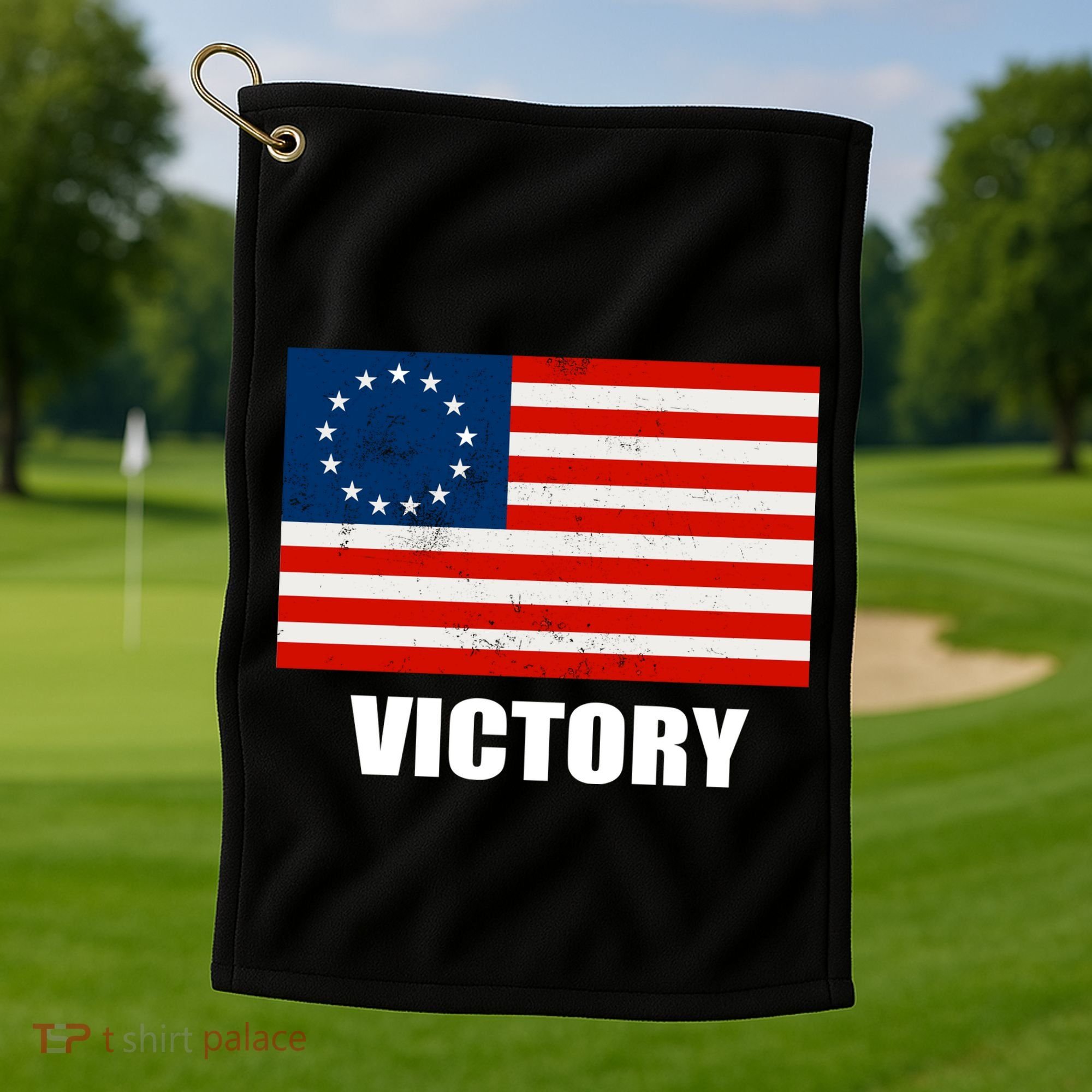 Betsy Ross American Victory Flag Golf Towel