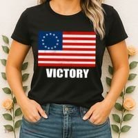Betsy Ross American Victory Flag Women's T-Shirt thumb 2