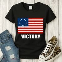 Betsy Ross American Victory Flag Women's T-Shirt thumb 3