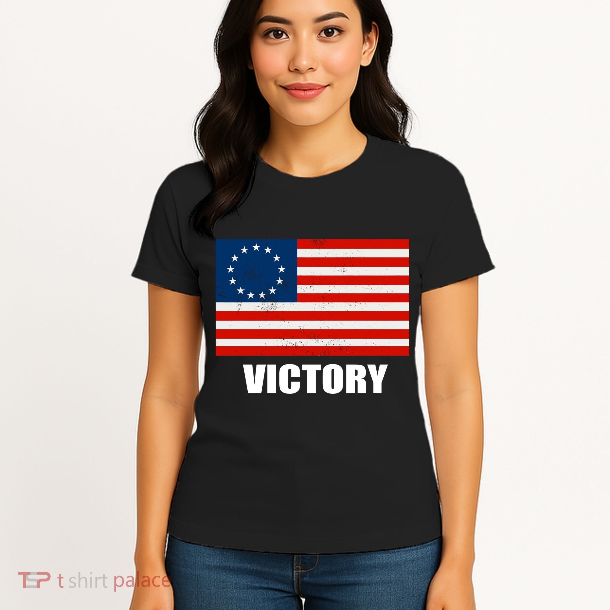Betsy Ross American Victory Flag Women's T-Shirt
