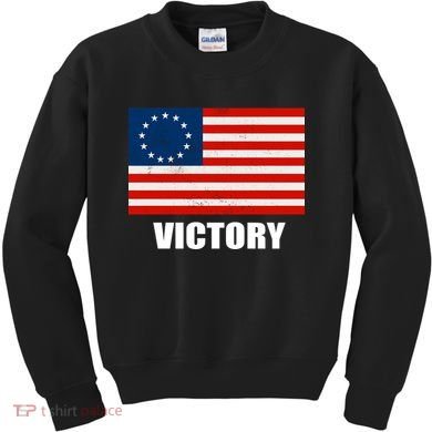 Betsy Ross American Victory Flag Kids Sweatshirt