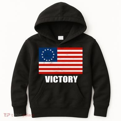 Betsy Ross American Victory Flag Kids Hoodie