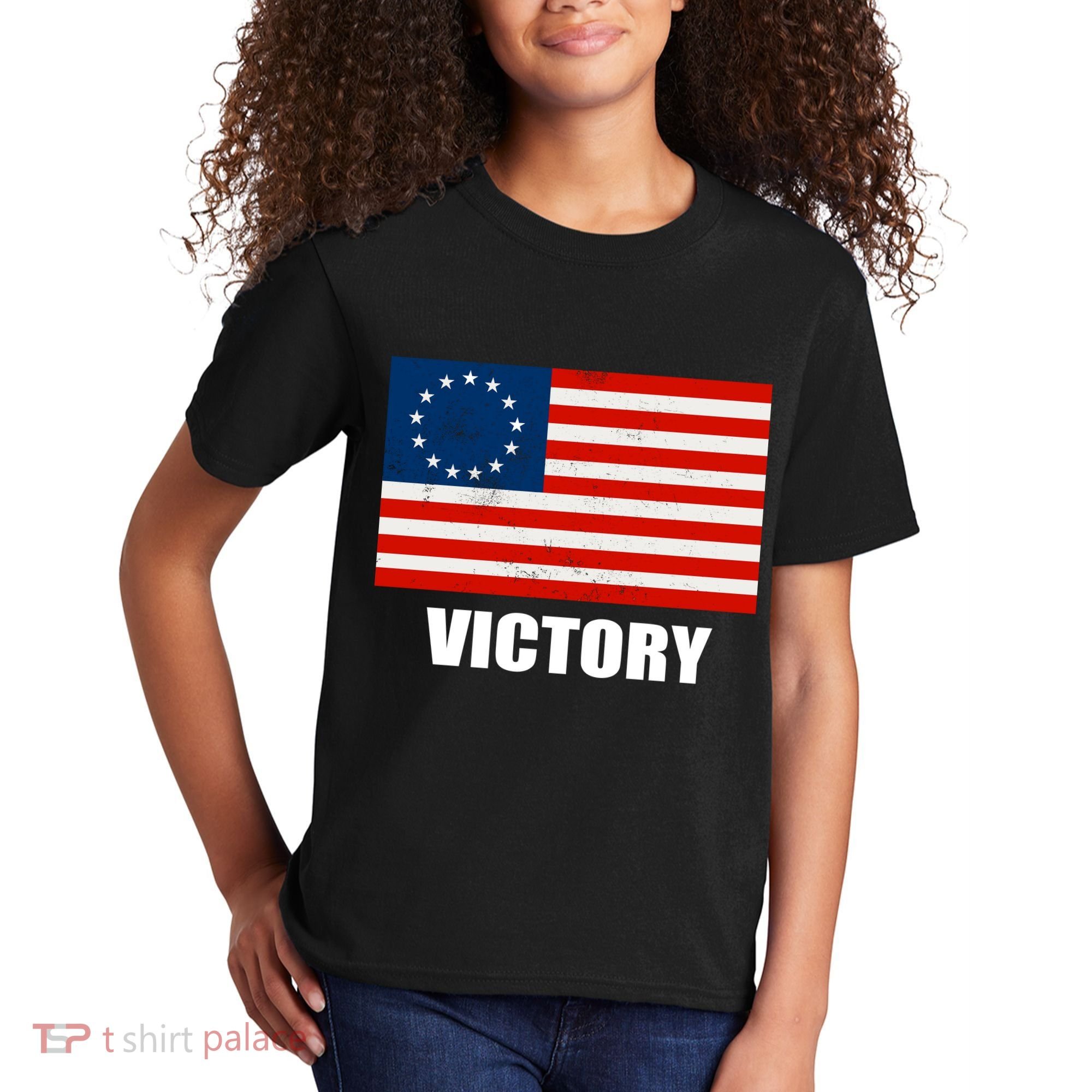 Betsy Ross American Victory Flag Kids T-Shirt