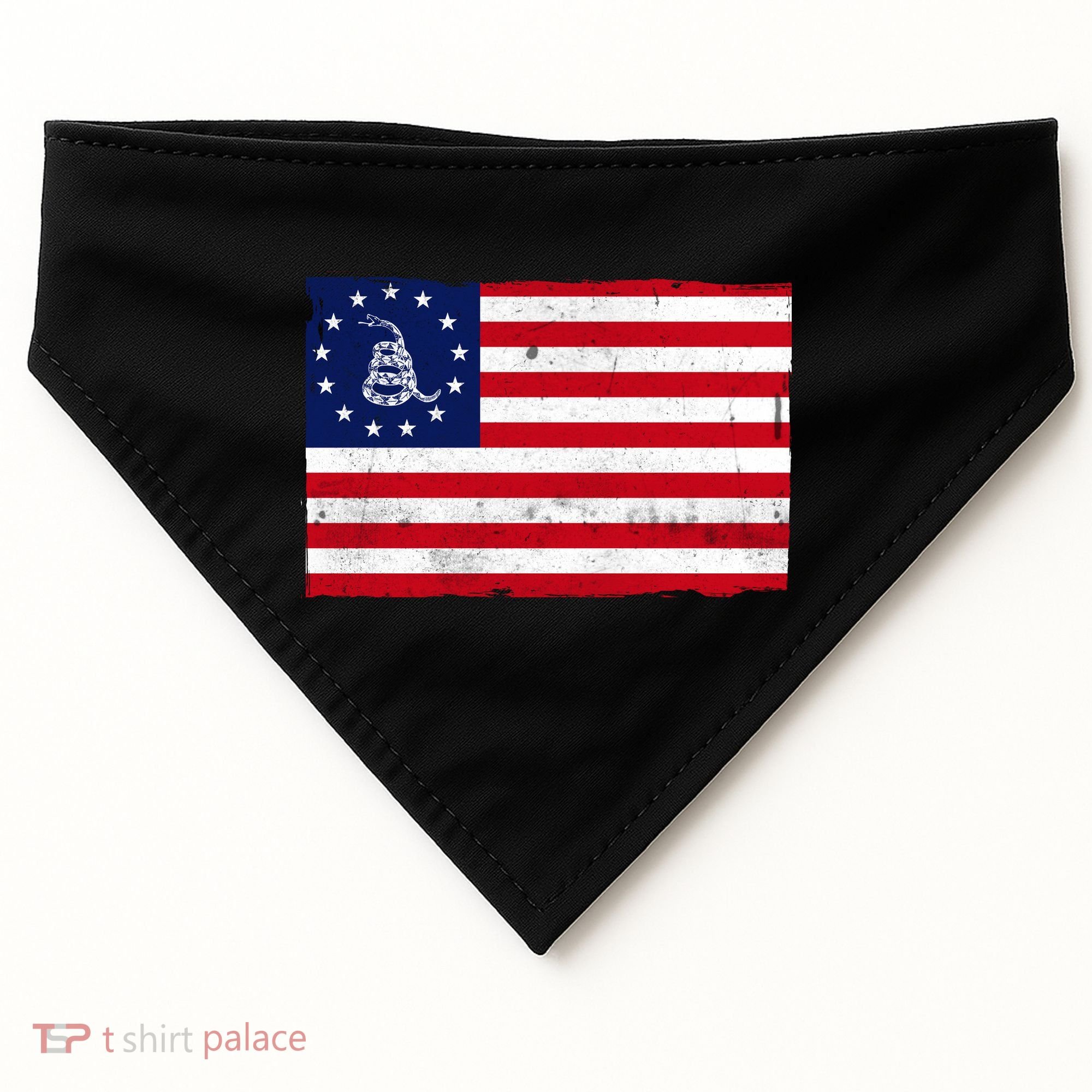 Betsy Ross Don't Tread On Me Flag USA-Made Doggie Bandana