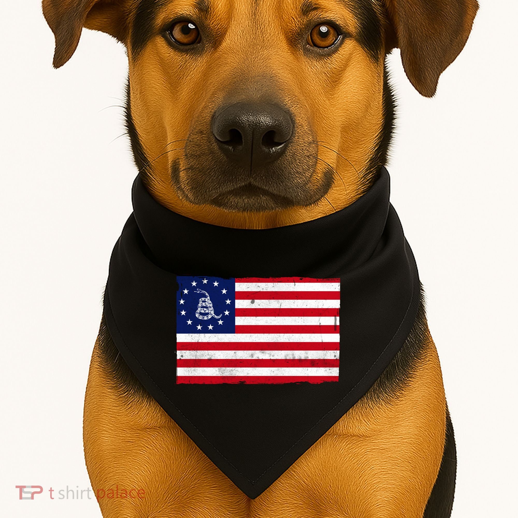 Betsy Ross Don't Tread On Me Flag USA-Made Doggie Bandana