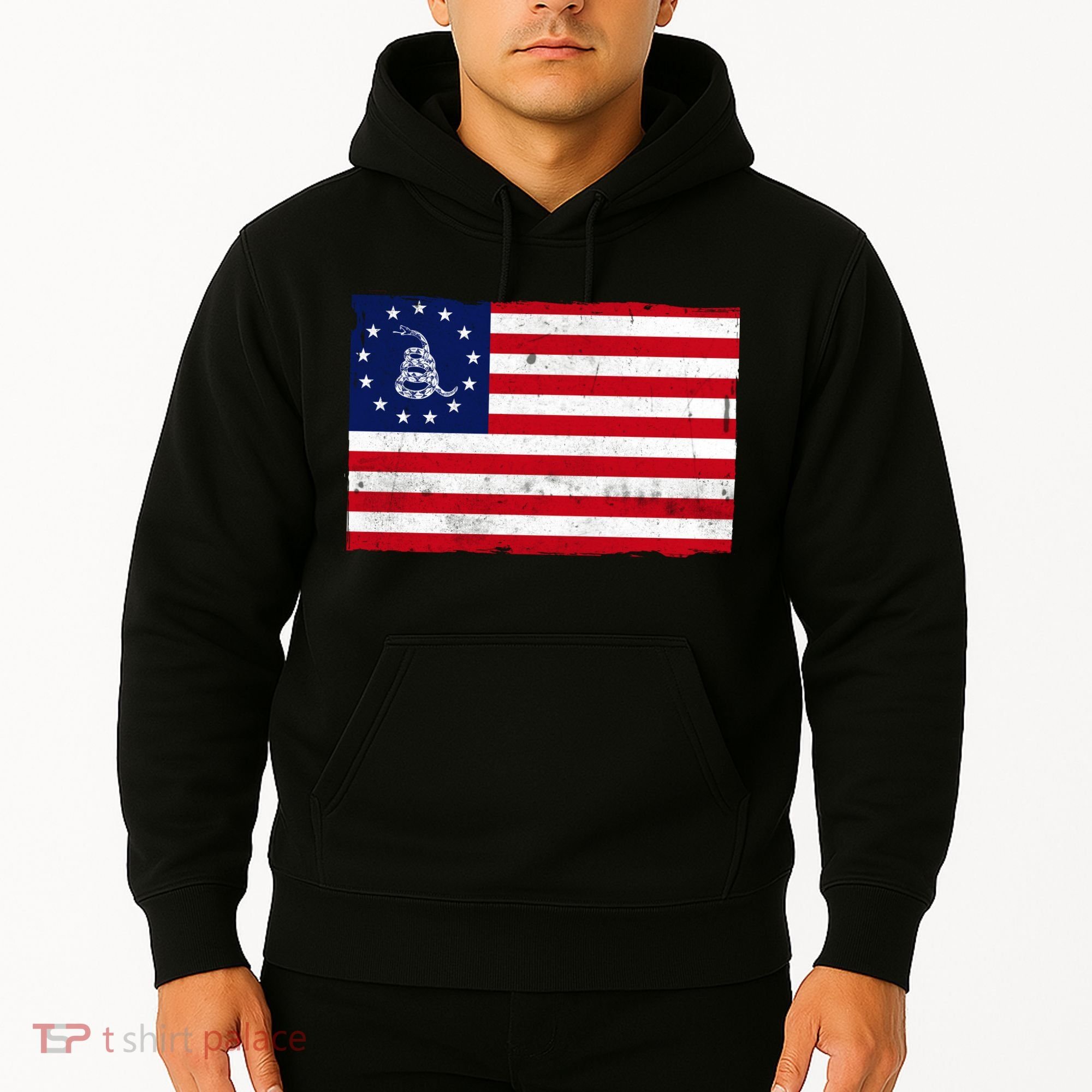 Betsy Ross Don't Tread On Me Flag Hoodie