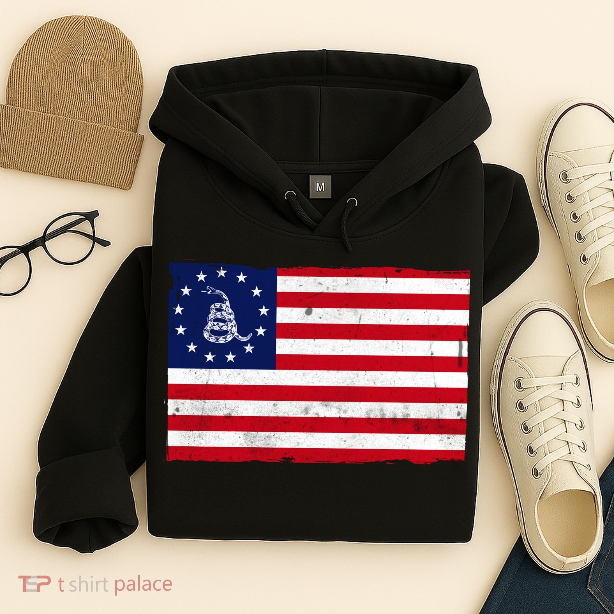 Betsy Ross Don't Tread On Me Flag Hoodie