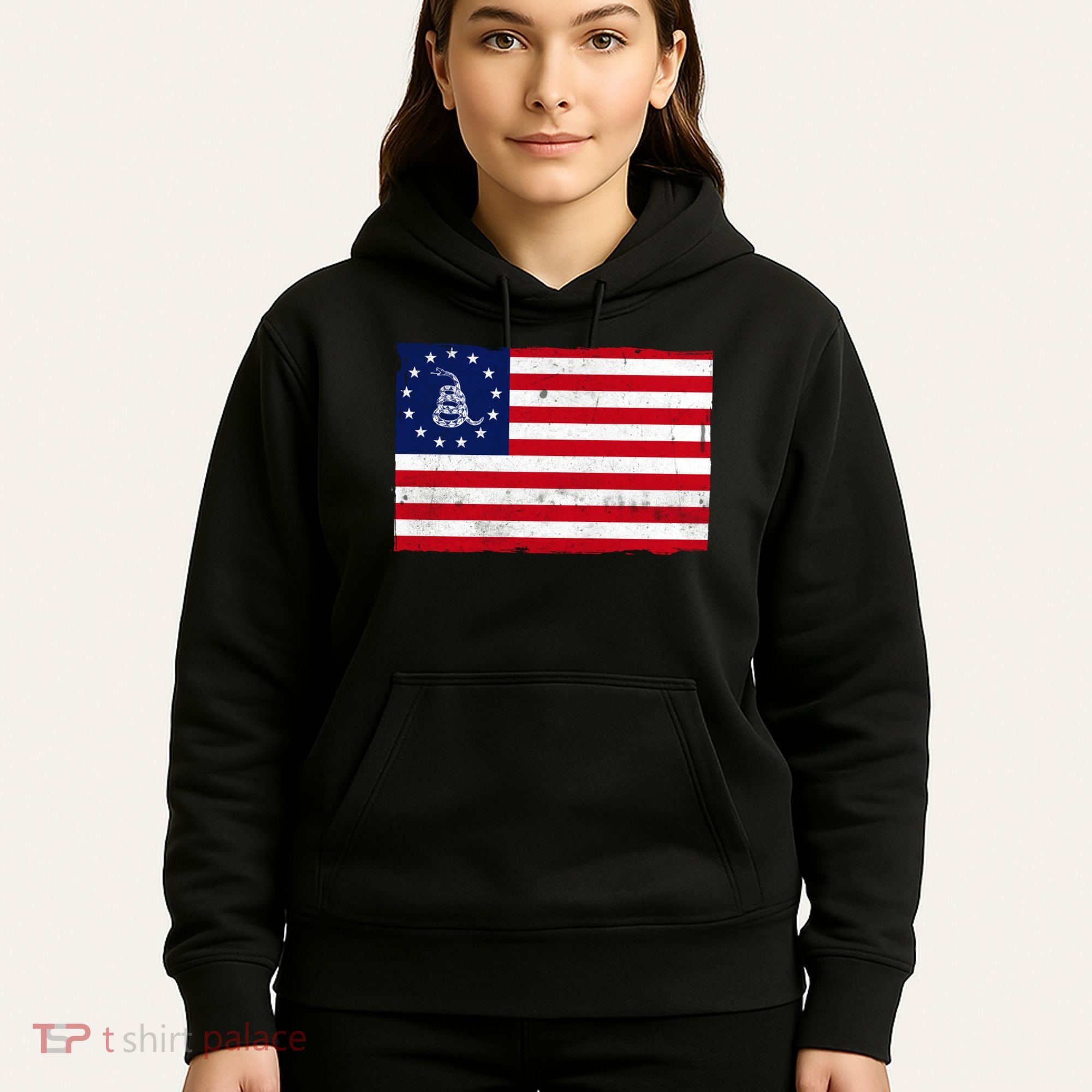 Betsy Ross Don't Tread On Me Flag Hoodie