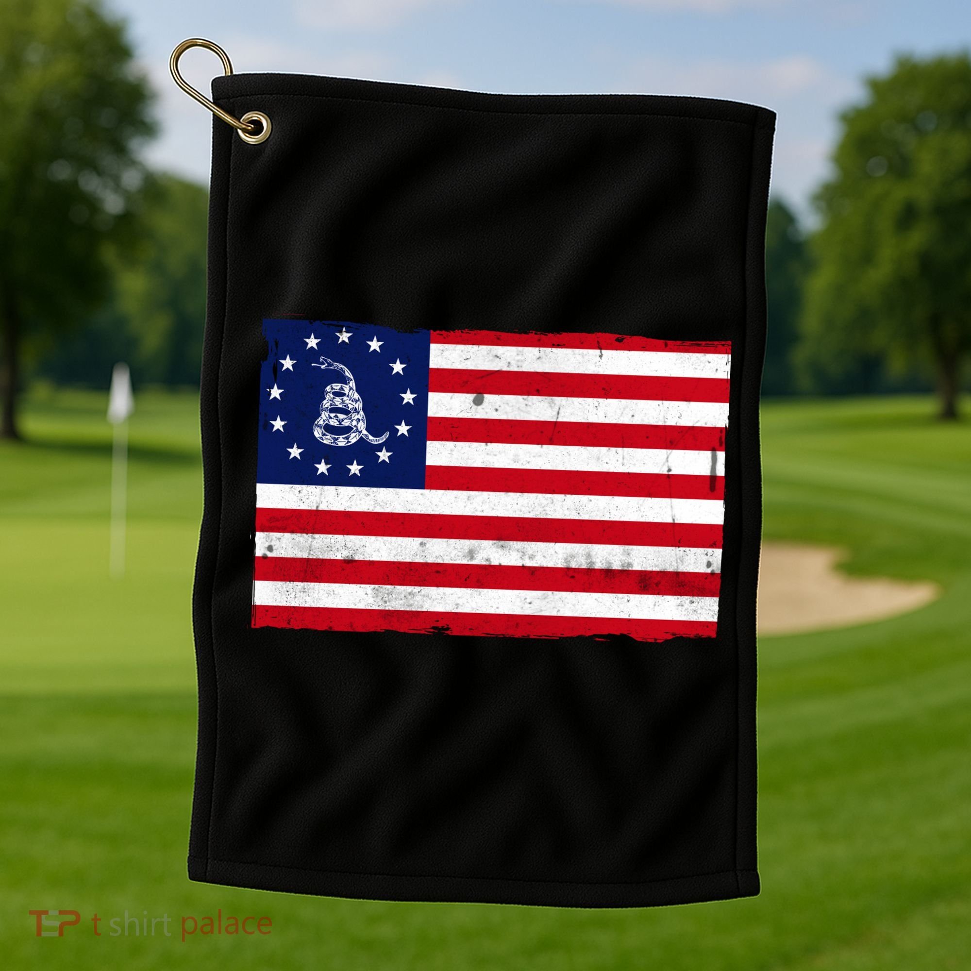 Betsy Ross Don't Tread On Me Flag Golf Towel