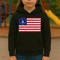 Betsy Ross Don't Tread On Me Flag Kids Hoodie thumb 3