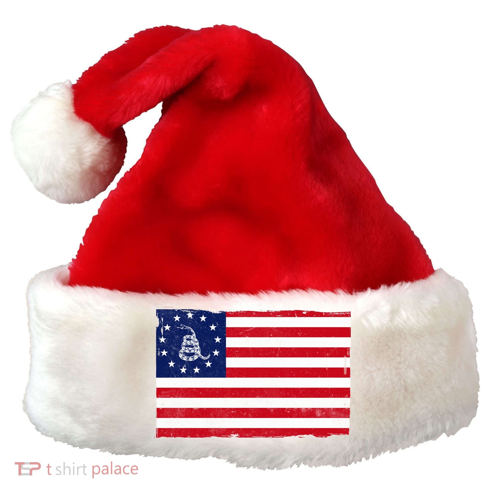 Betsy Ross Don't Tread On Me Flag Santa Hat