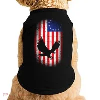 Betsy Ross Flag 13 Colonies Bald Eagle Doggie Tank thumb 0