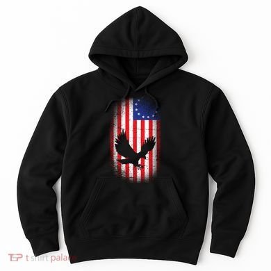 Betsy Ross Flag 13 Colonies Bald Eagle Hoodie