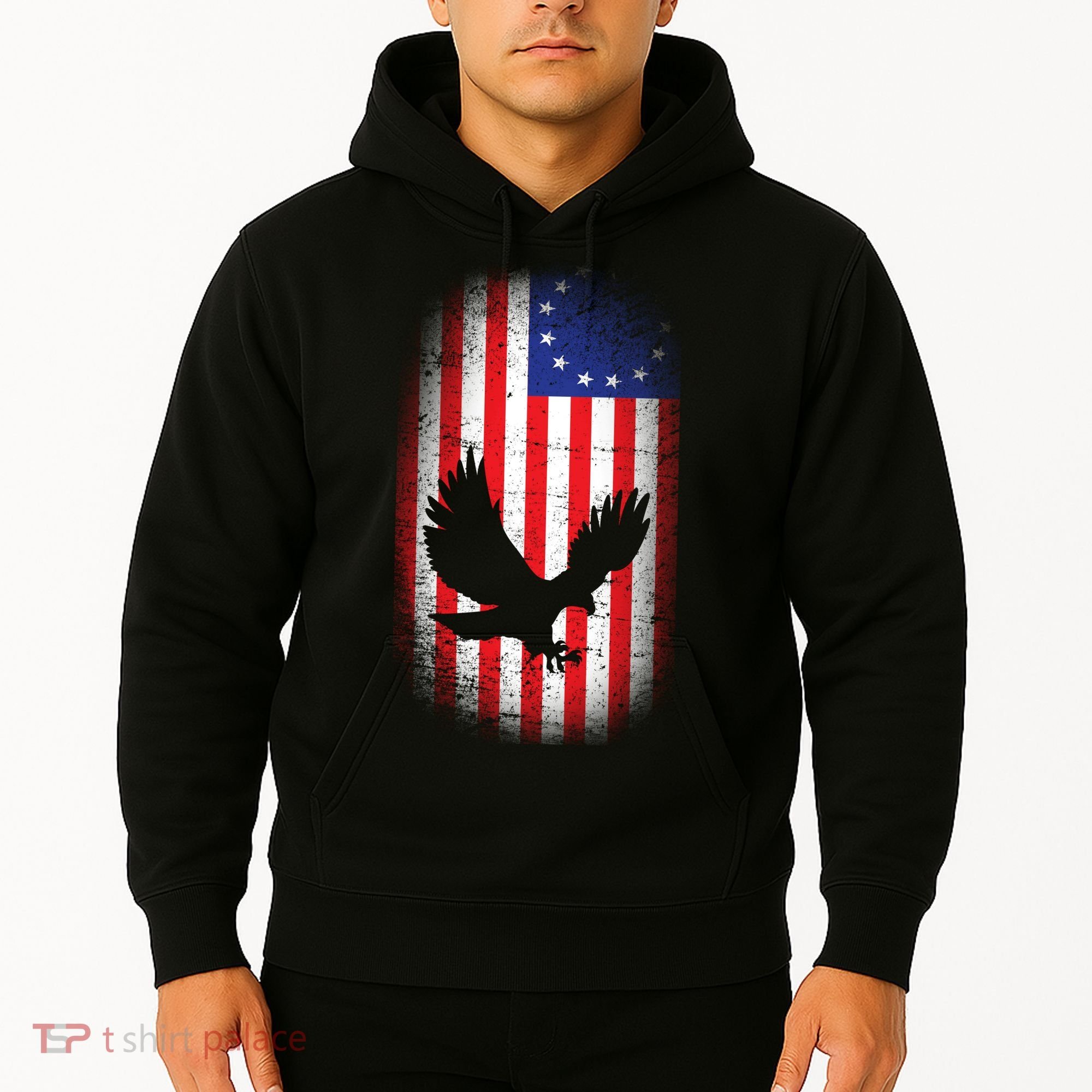 Betsy Ross Flag 13 Colonies Bald Eagle Hoodie