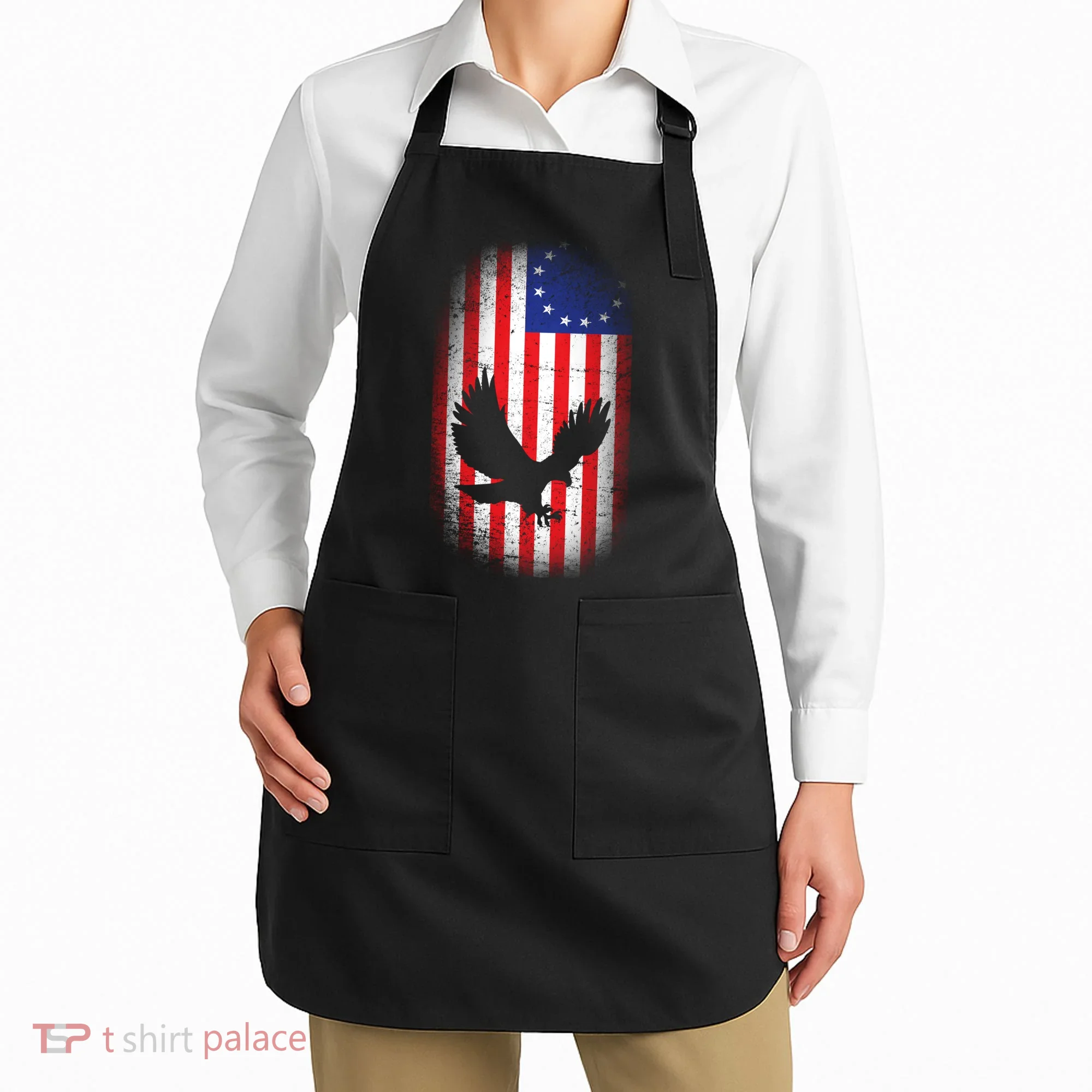 Betsy Ross Flag 13 Colonies Bald Eagle Apron