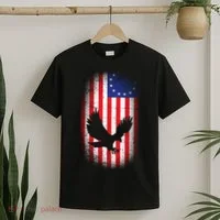 Betsy Ross Flag 13 Colonies Bald Eagle T-Shirt thumb 2