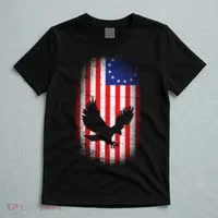 Betsy Ross Flag 13 Colonies Bald Eagle T-Shirt thumb 5
