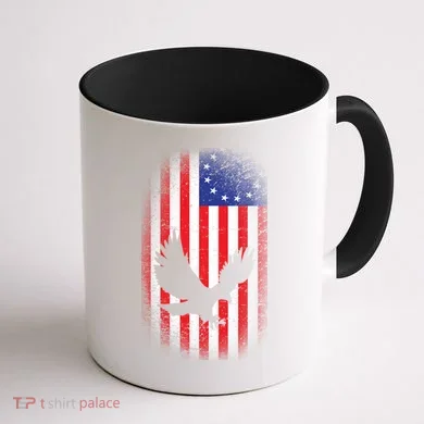 Betsy Ross Flag 13 Colonies Bald Eagle Coffee Mug back