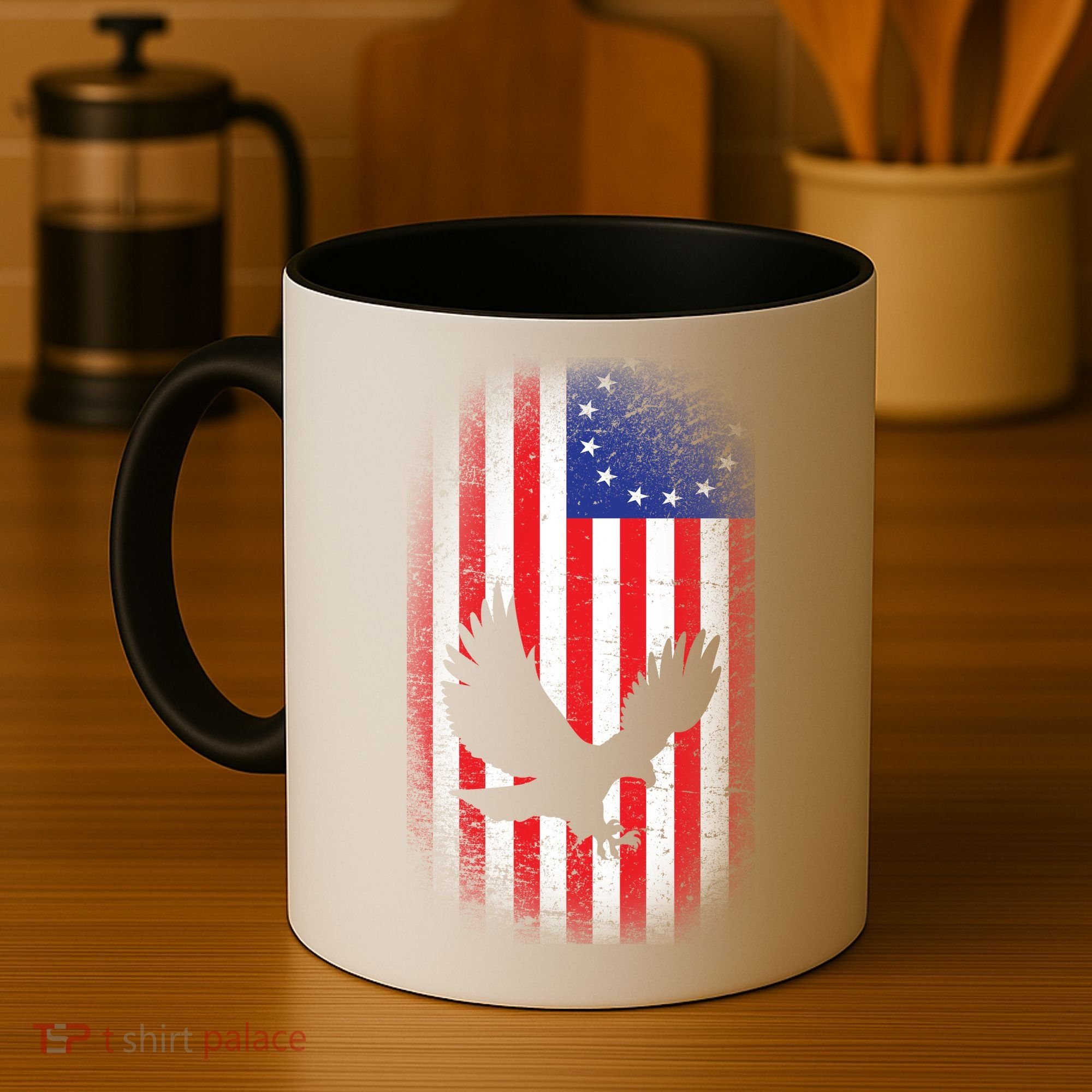Betsy Ross Flag 13 Colonies Bald Eagle Coffee Mug