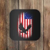Betsy Ross Flag 13 Colonies Bald Eagle Coaster thumb 0