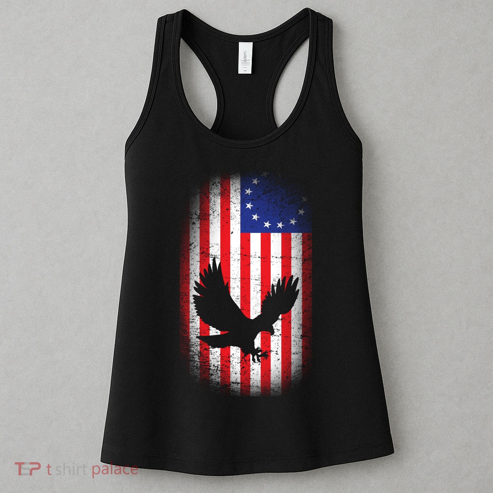 Betsy Ross Flag 13 Colonies Bald Eagle Women's Tank Top