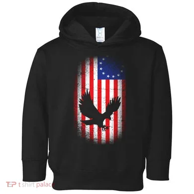Betsy Ross Flag 13 Colonies Bald Eagle Toddler Hoodie