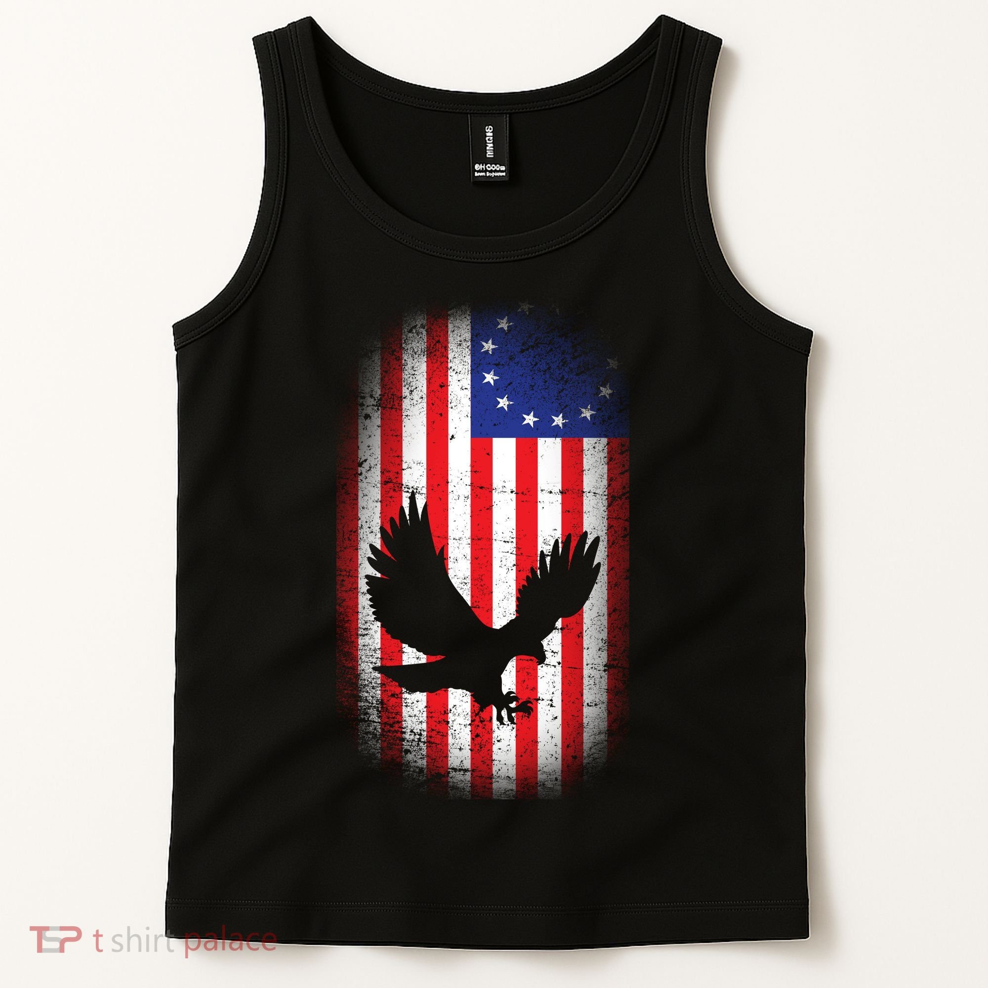 Betsy Ross Flag 13 Colonies Bald Eagle Tank Top