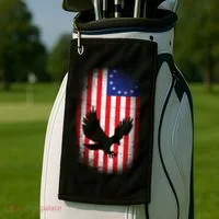 Betsy Ross Flag 13 Colonies Bald Eagle Golf Towel thumb 2