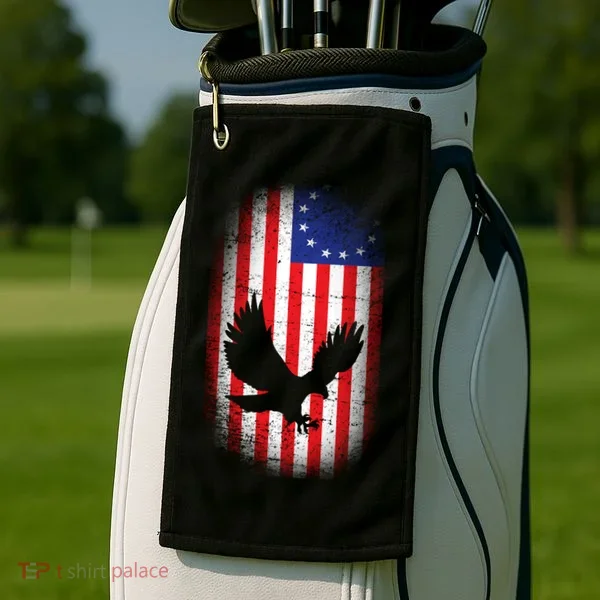 Betsy Ross Flag 13 Colonies Bald Eagle Golf Towel