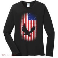 Betsy Ross Flag 13 Colonies Bald Eagle Women's Long Sleeve Shirt thumb 0