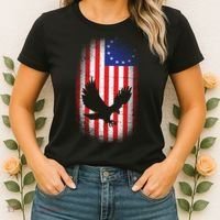 Betsy Ross Flag 13 Colonies Bald Eagle Women's T-Shirt thumb 2