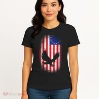 Betsy Ross Flag 13 Colonies Bald Eagle Women's T-Shirt thumb 4