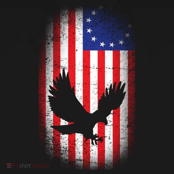 Betsy Ross Flag 13 Colonies Bald Eagle Women's T-Shirt