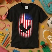 Betsy Ross Flag 13 Colonies Bald Eagle Kids T-Shirt thumb 3