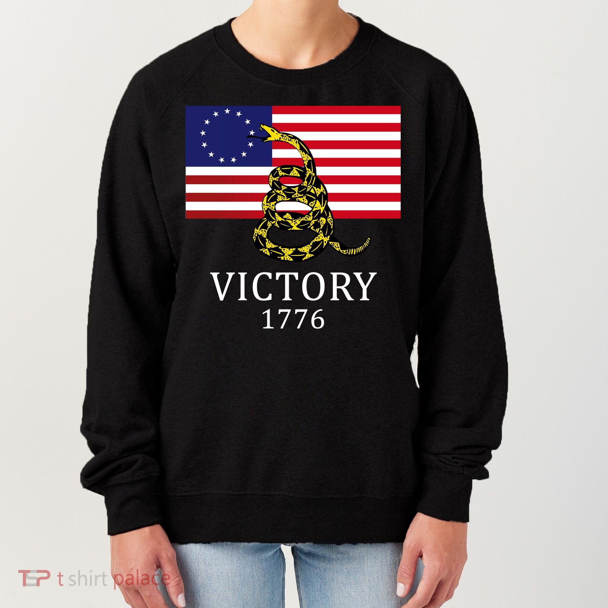 Betsy Ross Flag Don't Tread On Me 13 Colonies Women's Sweatshirt