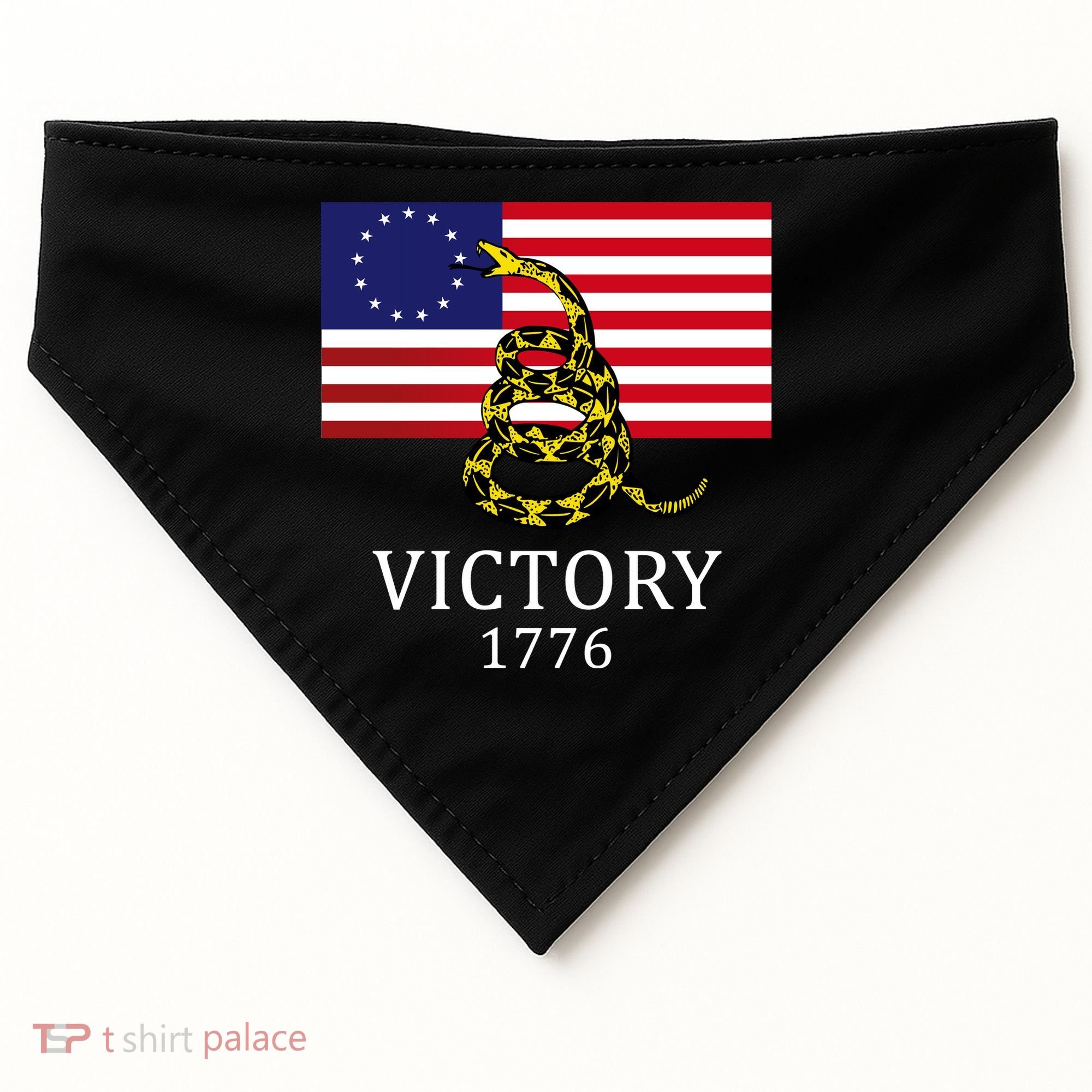 Betsy Ross Flag Don't Tread On Me 13 Colonies USA-Made Doggie Bandana