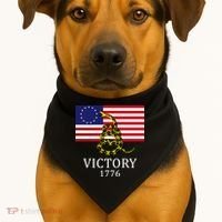 Betsy Ross Flag Don't Tread On Me 13 Colonies USA-Made Doggie Bandana thumb 1