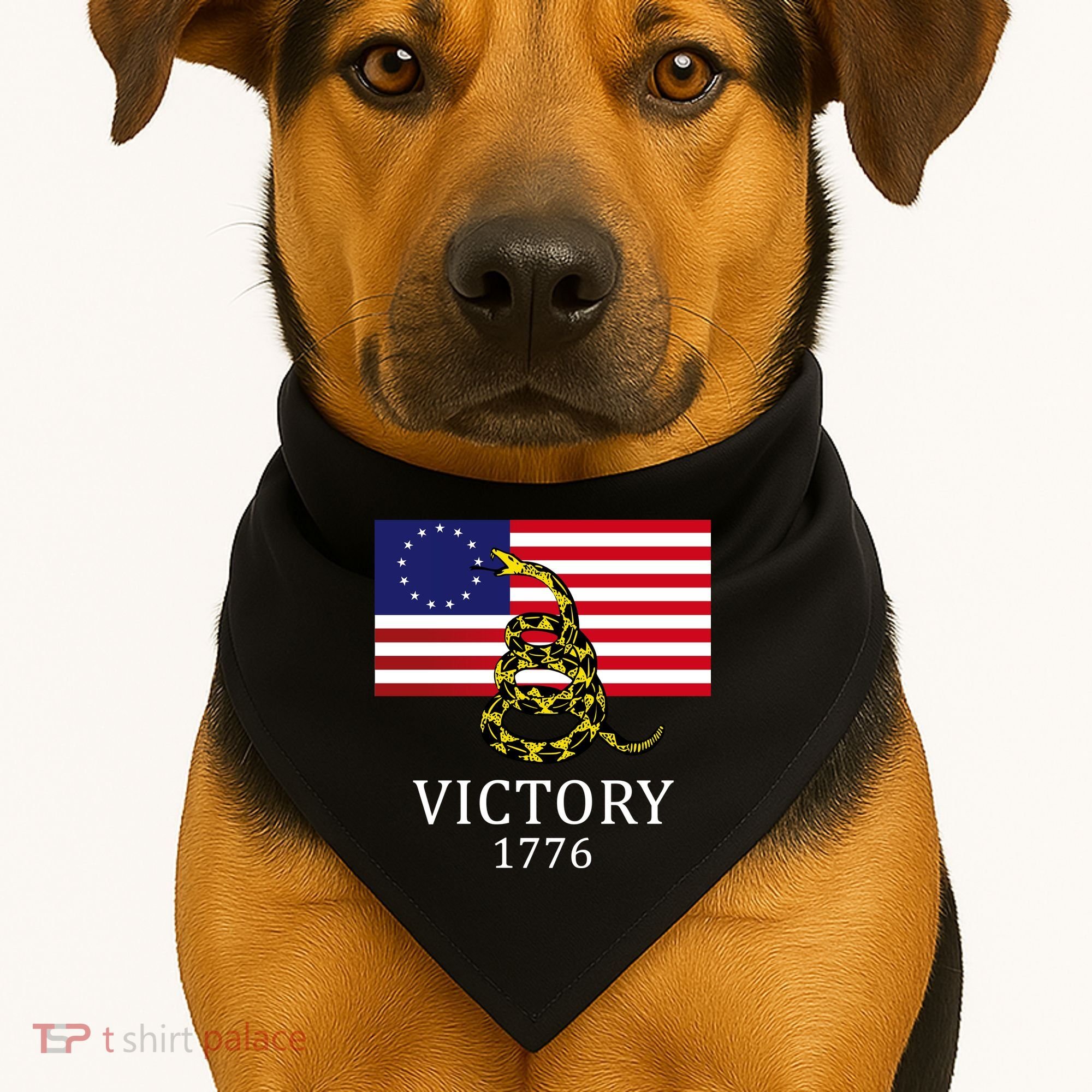 Betsy Ross Flag Don't Tread On Me 13 Colonies USA-Made Doggie Bandana