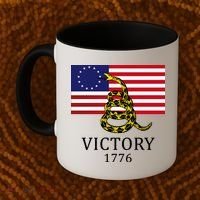 Betsy Ross Flag Don't Tread On Me 13 Colonies Coffee Mug thumb 2