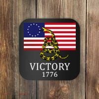 Betsy Ross Flag Don't Tread On Me 13 Colonies Coaster thumb 0