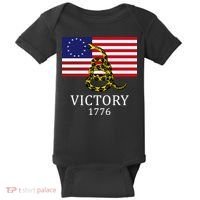 Betsy Ross Flag Don't Tread On Me 13 Colonies Baby Bodysuit thumb 0
