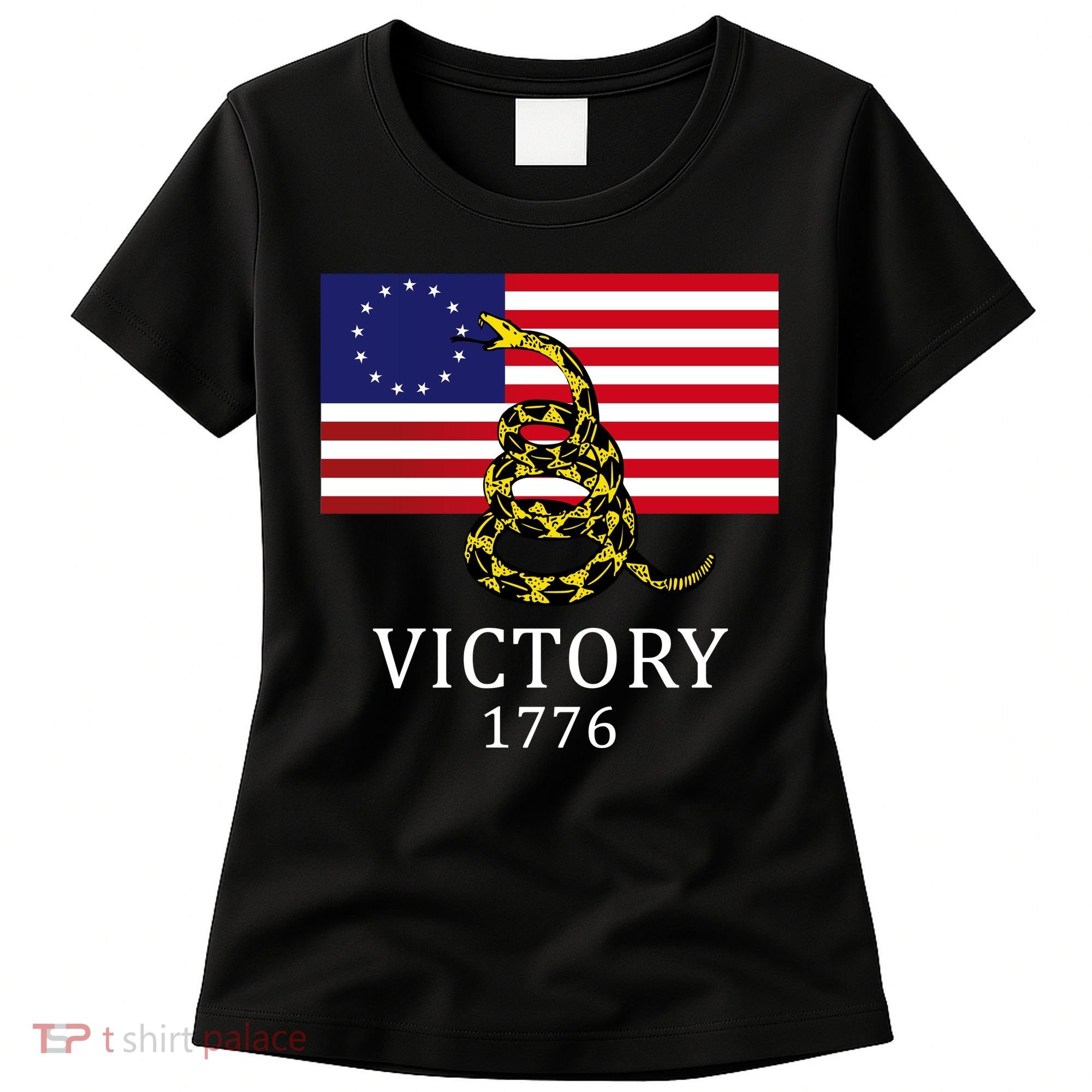Betsy Ross Flag Don't Tread On Me 13 Colonies Women's T-Shirt