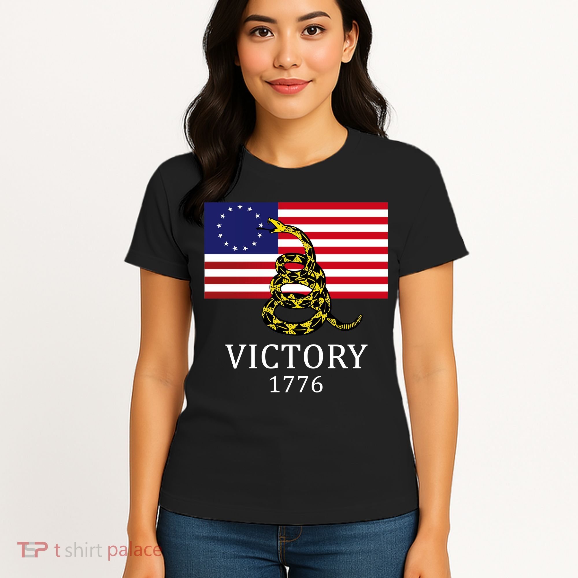 Betsy Ross Flag Don't Tread On Me 13 Colonies Women's T-Shirt