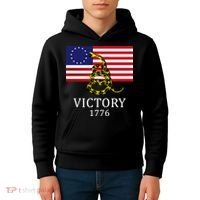 Betsy Ross Flag Don't Tread On Me 13 Colonies Kids Hoodie thumb 4