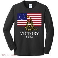 Betsy Ross Flag Don't Tread On Me 13 Colonies Kids Long Sleeve Shirt thumb 0