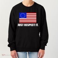 Betsy Ross Flag Just Respect It Women's Sweatshirt thumb 0