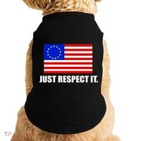 Betsy Ross Flag Just Respect It Doggie Tank thumb 0
