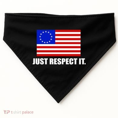 Betsy Ross Flag Just Respect It USA-Made Doggie Bandana