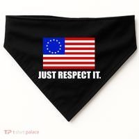 Betsy Ross Flag Just Respect It USA-Made Doggie Bandana thumb 0